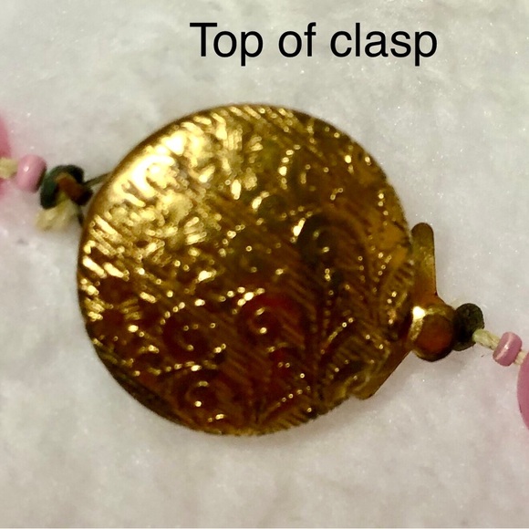 RARE Large Venetian Wedding Cake pink-Purple handmade Glass Bead Necklace 18” - Picture 15 of 15